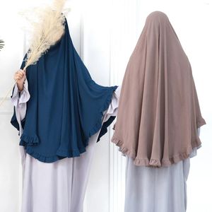 Abbigliamento etnico Donne musulmane arruffate di preghiera islamica sciarpa Long Hijab eid Ramadan niqab Nikab Turkish Robe kebaya Dubai Abaya