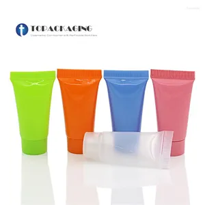 Garrafas de armazenamento 100pcs 5ml Mangueira macia Matte Clear Plástico Recipiente cosmético