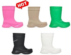 Luxury Design Rain Boots Ankle Boot Long Boot Paris Outdoor 20 autumn and winter knight High Platform Big Head Jelly Thick B8439809