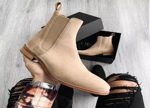 Lovers Men Women Chelsea Boots Faux Suede High Top Low Heel Solid Color Ankle Comfortable Fashion Classic Business Official Boots 1369692