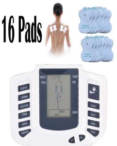 Elektrisk stimulator full kropp avslappna muskelterapi massage massage puls ten akupunktur hälsovård maskin 16 pads6206945