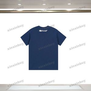 Xinxinbuy Men Designer Tee Tシャツ2024イタリア不規則な手紙Jacquard短袖