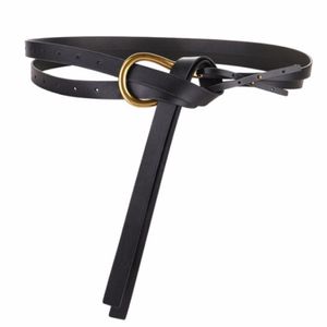 Trendy little horseshoe buckle decorative coat leather belt trendy cowhide waist cover women 244d