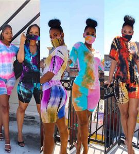 8 colori Summer Women Clothes Outfit 3 pezzi Set di tuta casual per tracce legate a maniche corte per motociclisti Shorts Stit Sportswear Plus S9747928
