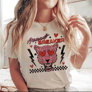 Women's T-Shirt 2023 New Pink Sweetheart Valentines Day Womens T-shirt Summer T-shirt Graphic Printing Kawaii White T-shirt Direct Shipping J240527