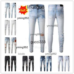 Calças Amirirliness Amirl Man Amari Amirii Jean Cheels Troushers Am Coolguy 2024 Roupas Novas roupas masculinas Designer de luxo jeans Jeans 0C12 Furos 51c5