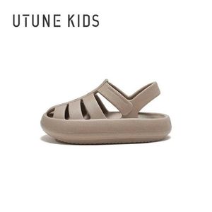 Сандалии Utune Roman для мальчиков, девочки, летняя детская пляжная обувь детей 4-12y анти-скольжение открытые тапочки дышащие Eva Soft D240527