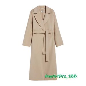 Designer Coat Jacket Maxmara Coat Women's Trench Coat Wool Blend Italian Brand Coat Fashion Trends J03T