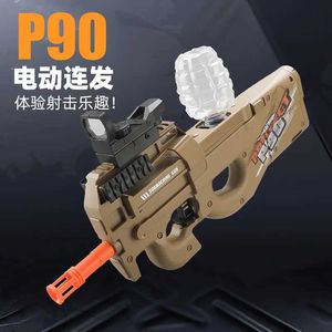 Giocattoli pistola p90 gel per capelli elettrici giocattolo pistola 7.4v lancio ad alta velocità giocattoli estivi all'aperto Gun T240524