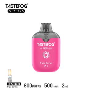 Vapers Tastefog Arena% 2 NIC ile 800 Puflar Led görünür Tank Çin Toptan Özel