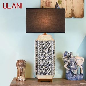 Lampy stołowe Ulani American Ceramiptable Retro Creativity Sypialnia Badanie El Engineering Designer Light