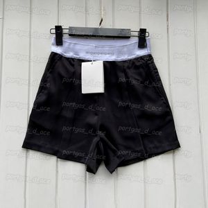 LETTERE DONNE PANTANI SHORT SHORTS BLACK HIGHT SHOTHS CASUALE CASUALE ELASTICHIDE CAPPER DESIGN SHORTS 323S