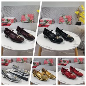 Designer casual prom Dress Shoes lady slide prom ballerina Leather sandal Woman flat Rubber career dance shoe size 34-43 with box