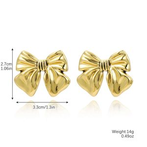 minimalist Hot selling ins high end French bow earrings studs earrings