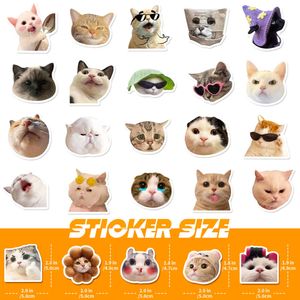 10/30/50pcs kawaii gatto adesivi simpatici animali in pvc decali fai da te telefonare per chitarra per chitarra per laptop auto divertenti meme sottili giocattoli per bambini