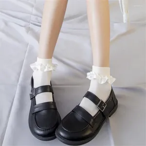 Frauen Socken Sommer atmungsaktiven süßen Rüschen Kurzweiß weiße koreanische japanische Kawaii Harajuku Socken Lolita Happy Designer