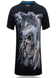 Personlighet Mens Designer T Shirts 3D Printing Hip Hop T Shirt Wild Wolf Fat Clothes Plus Size Tshirt Shorts Luxury Men T Shirt1988273