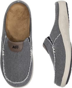 Herrstaller bred slip på skor med bågstöd Ortotiska skor Plantar Fasciitis CLOG Canvas Loafers Size US7-13