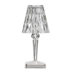 التصميم الإيطالي أكريليك كارتيل طاولة بطارية مصباح شحن ليلا ليلا الضوء اللمس USB مصابيح زهرة رائعة غرفة الديكور 258M
