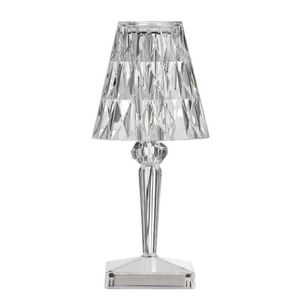 Italiensk design akrylkartell batteribord lampa laddning led nattljus touch USB lysande blomma lampor rum hotelldekor 258m