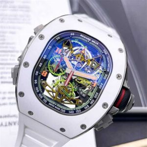 RM Luxus -Armbanduhren Automatische Bewegung Watches Schweizer Herren Herren Serie 5002 Acj Titaniumlegierhandbuch Mechanische Herren Uhr Doppelte Sekunde Nadel Chas Z035