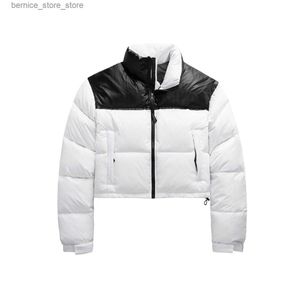 Herrarna ner parkas kvinnor designer kvinnor down jacka broderade märke kvinnor huva kappa vinter varm jacka q240527