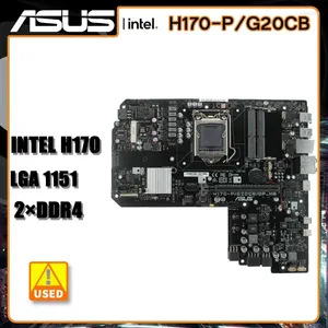 Placa-mãe Asus placa-mãe H170-P/G20CB/DP_MB DDR4 LGA1151 Intel H170 G20CB GAMING 60PA07E0-MB0A05 Compatível