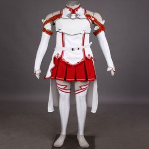 Women's Sword Art Online Asuna Halloween Cosplay Costume Outfit Gown Dress 220b
