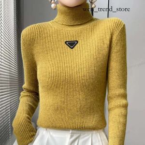 Parda sweter luksus designerski okrągły szyi swetry jesienne zima moda moda z długim rękawem