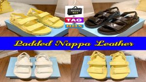 الأزياء الفاخرة مبطن مبطنة Nappa Leather Sandals مصمم كلاسيكي شرائح النساء أحذية الصيف في الهواء الطلق الشاطئ الشاطئ Sandal S3307510