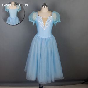 Bühnenbekleidung Ankunft von Sky Blue Long Romantic Ballet Dance Tutu Girls Qerformance Dancing Kleid 19024 256y