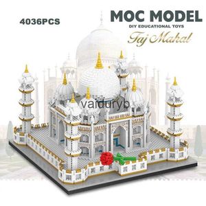 Block 4036 st stad mini tegelstenar taj mahal världsberömd artektur Micro Model India Building Creative Set Kids Toys H240527
