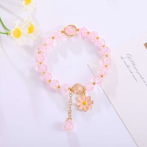 Instagram Design Flower Explosive Crystal Bracelet Korean Girl Personalized Best Friend Couple Handmade Daisy