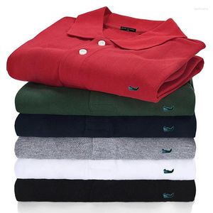 Camisa de pólo de algodão de pólo masculino de masculino Business Business Casual Fashion Confortável 2024 T-shirt de lapela de verão