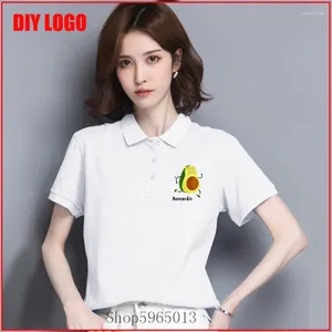 Polos femminile Summer Fashion Polo Shirt Women Tops Avocado Casual Christmas CamiSole Femme Cropped Streetwear Camisa