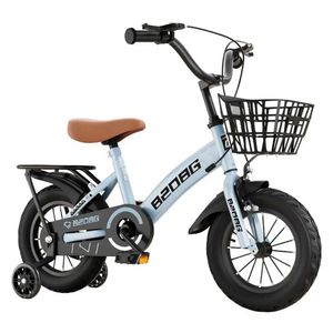 Bikes Ride-on Children Bike da 14 pollici per bambini a flusso libero in acciaio carbone ad alto contenuto di pneumatici Pneumatici Sicurezza del freno a blocco posteriore sensibile Y240527