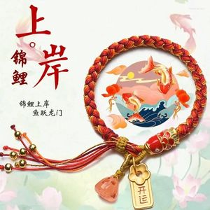 Bracelets de charme Scale Dragon Scale Koi Bracelet This Life Year Red Rope College Entrance Exame Landing Hand Presente Aputado Riqueza