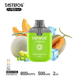 Najnowszy Tastefog Arena 800 Puffs TPD jednorazowe Vape Pod Hurtowa elektroniczna papieros 2% 500 mAh Cewka Mesh Vape 15 Smak gorąca wyprzedaż