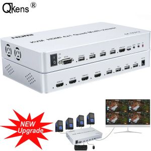 4K 60Hz HDMI Multiviewer USB-tangentbordmus KVM-switch 4 Port 4x1 Quad Multi-Viewer för PS4 Xbox Laptop PC till TV Monitor w/ PIP