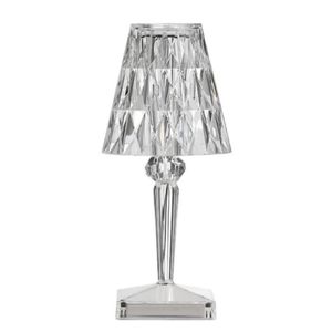 التصميم الإيطالي أكريليك كارتيل طاولة بطارية مصباح شحن ليلا ليلا الضوء اللمس USB مصابيح زهرة رائعة غرفة الديكور 259M