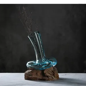 Vasi trasparenti gocce d'acqua blu vetro VACION VASE CREATIVE Flowers Flower Disposition Decorazione da scrivania decorazione moderna