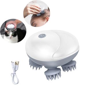 Electric Dog Cat Scalp Head Massager Massage Tools Deep Tissue Kneading Stress Release Massager Muskler axelarm Necka kalv 240527