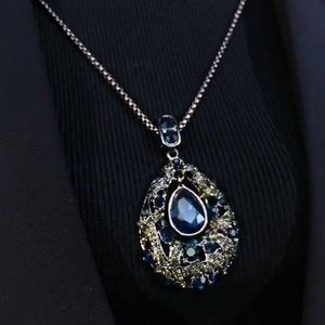 2024Fall in Love with Water Drops Fashionable and Elegant Korean Pendant Versatile Accessories Sweater Chain Long Necklace