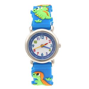 Детские часы Новое прибытие Высококачественный 3D Силиконовый ремешок Динозавр Динатор Детский Кварц Часы Детские девочки Студенты Relogio Kol Saati Подарки Y240527