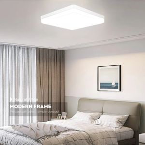 Square LED Ceiling Light Bedroom Lights Neutral White Cool White Warm White 48W 36W 24W 18W LED Ceiling Lighting D3.0