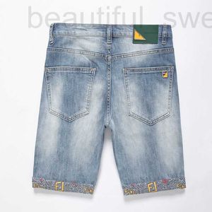Men's Jeans designer 2023 New denim elastic shorts, summer trend, simple youth style DZ8W