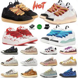 Designer Mesh Schnürschuhe Stil 90er Jahre außergewöhnlicher Sneaker-geprägter Leder-Sneaker Herren Frauen in Nappa-Kalbskin-Schuh-Gummi-Plattform Sohle Lanviins mit Kiste