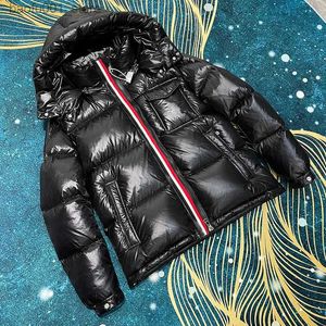 Masculino de parkas novo jaqueta de baixo para homens grossos jaqueta curta e luminosa