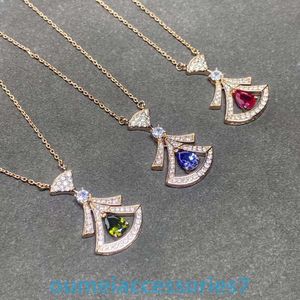 2024 Designer Bulgariism Jewelry Pendant Necklace Light Treasure Skirt Female Fashion Internet Celebrity Elegant Style Collar Chain Non Fading for Best Friend