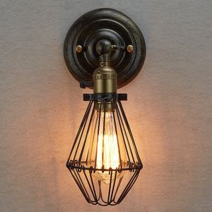 مصابيح الجدار Edison Vintage Fintage Wire Rustic Wire Hanging Industrial Day Light Bedroom Corridor 330V